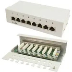 LogiLink NP0016A 8 Port Netzwerk-Patchbox CAT 6 1 HE Best&uuml;ckt