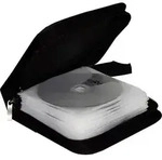 MediaRange CD Tasche 24 CDs/DVDs/Blu-rays Nylon Schwarz 1 St. (B x H x T) 16.4 x 3.9