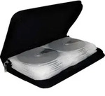 MediaRange CD Tasche 48 CDs/DVDs/Blu-rays Nylon Schwarz 1 St. (B x H x T) 28.9 x 4.9