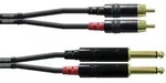 Cordial CFU1,5PC Audio Adapterkabel [2x Klinkenstecker 6.35 mm - 2x Cinch-Stecker]