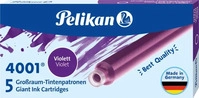 Pelikan Tintenpatronen 4001 Set mit 5 Gro&szlig;raum-Patronen, Violett