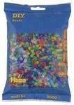 Hama&reg; B&uuml;gelperlen Midi - Transparent Glitter 3000 Perlen.