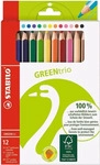 STABILO Umweltfreundlicher Dreikant-Buntstift - GREENtrio - 12er Pack - mit 12
