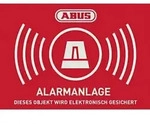 ABUS AU1423 Warnaufkleber Alarmanlage Sprachen Deutsch (B x H) 74mm x 52.5mm