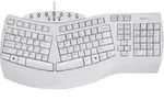 Perixx Periboard-512 USB Tastatur Deutsch, QWERTZ Wei&szlig; Ergonomisch