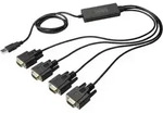 Digitus USB 2.0, Seriell Adapterkabel [1x USB 2.0 Stecker A - 4x D-SUB-Stecker 9pol.]