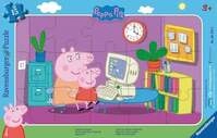 Rahmenpuzzle Ravensburger PP: Peppa am Computer 15 Teile