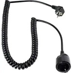 AS Schwabe 70410 Strom Verl&auml;ngerungskabel 16 A Schwarz 2.50 m H05VV-F 3G 1,5 mm2