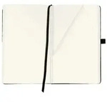 Herlitz Notizbuch Classic A5 96 Blatt blanko schwarz mit Leseband und Falttasche