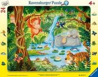 Rahmenpuzzle Ravensburger Dschungelbewohner 24 Teile