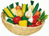 Goki Obst und Gemüse im Korb für Kaufladen Holz, teilig