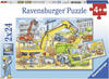 Puzzle Ravensburger Viel zu tun auf der Baustelle 2 X 24 Teile