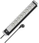 Brennenstuhl 1156057028 Steckdosenleiste 19 Zoll 8fach Schwarz, Wei&szlig; Schutzkontakt 1
