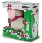 Jamara - RC Pl&uuml;schhund Trixi, 27 MHz, Weiss/Rosa