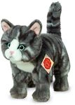 Teddy Hermann 91822 - Katze stehend, grau, 20 cm