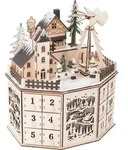 Small foot 10997 - Adventskalender Pyramide mit Beleuchtung, Holz, H&ouml;he 27cm
