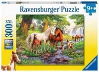 Puzzle Ravensburger Wildpferde am Fluss 300 Teile XXL
