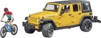 bruder 02543 JeepWrangler RubiconUnlimited, Mountainbike und Radfahrer