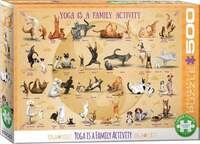 Family Puzzle 500 Teile - Oversize - Yoga is a Family Activity