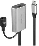 LINDY USB-Kabel USB 3.2 Gen1 USB-C&reg; Stecker, USB-C&reg; Buchse 5.00 m Schwarz 43271