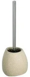 WC-Garnitur Mod. Pion Beige Keramik, WC-B&uuml;rste mit Silikon-B&uuml;rstenkopf