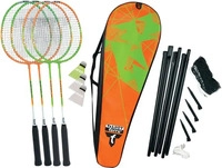 Mts Sportartikel Badm.-Set 4-ATTACKER PLUS Set im Racketbag mit Netz