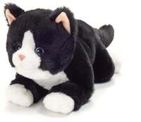 Teddy Hermann 91835 - Schlenkerkatze schwarz, Stofftier, Pl&uuml;schtier, 30 cm