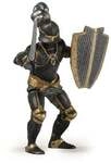 Spielfigur Ritter in R&uuml;stung schwarz 8cm