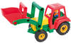 LENA® 04161 - Aktive, Traktor mit Frontschaufel und Spielfigur, Sandspielzeug