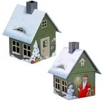 Metall R&auml;ucherhaus Weihnachtsmotiv