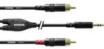 Cordial Audio Adapterkabel [1x Klinkenstecker 3.5mm - 2x Cinch-Stecker] 6.00m Schwarz