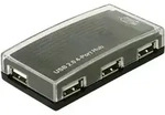 Delock 61393 USB-Hub 4 Port USB-A USB 2.0 480 MBit/s Schwarz