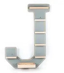 Wandregal "Buchstabe J" f&uuml;r Toniebox