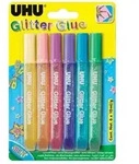 UHU&reg; Glitter Glue, Shiny 6 x 10 ml