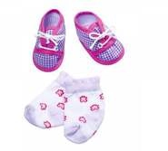 Puppenzubeh&ouml;r New Baby Born Schuhe und Socken 4fach sortiert
