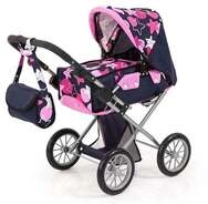 Puppenwagen City Star Sterne blau/rosa 72,5x37x65cm