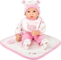 Small foot 11237 - Puppe Hanna mit wei&szlig;/rosa Zubeh&ouml;r, Weichk&ouml;rper-Puppe, 40cm