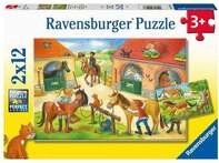 Puzzle Ravensburger Ferien auf dem Pferdehof 2 X 12 Teile
