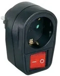 Renkforce 1296317 Schaltbare Zwischensteckdose 2polig Schwarz