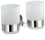 Zahnputzbecherhalter Duo Mod. Bosio Edelstahl gl&auml;nzend, rostfrei