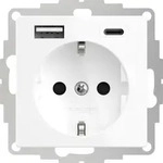 2USB 2U-449511 1fach Schutzkontakt-Steckdose mit USB-Ladeausgang, erh&ouml;hter