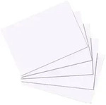 Herlitz Karteikarte A5 blanko wei&szlig; 100er Packung