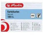 Herlitz Karteikarte A6 liniert wei&szlig; 100er Packung