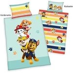 Paw Patrol 2632404063 - Flanell-Bettw&auml;sche (Made in Green), 40x60 cm + 100x135 cm,