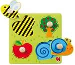 Holzpuzzle Biene, Apfelbaum und Schnecke