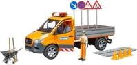 bruder 02677 MB Sprinter Kommunal mitFahrer L+S Modul und Zubeh&ouml;r
