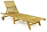 Strandliege Sonnenliege Gartenliege Teakholz