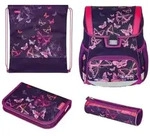 Herlitz Schulranzen Loop Plus Butterflies 16 Liter bef&uuml;llt