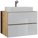 2-tlg. Waschplatz Waschtisch Lendas S Schublade