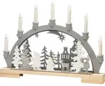 Konstsmide 3260-320 Schwibbogen Wald Warmwei&szlig; LED Grau